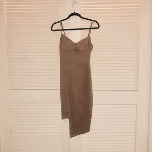 Cocktail Dress Tan/caramel "suede"